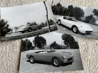 Vintage 1960’s Ferrari 275 Gtb Gts Press Photographs Dino Gto