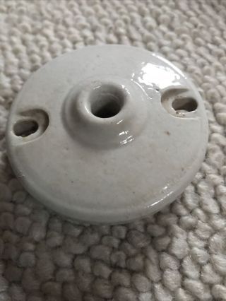 Vintage Ceramic Porcelain Ceiling Light Or Pull Switch Rose Old Antique 3