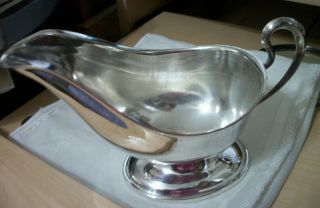 Vintage Silver Plate Gravy Bowl And Unmarked