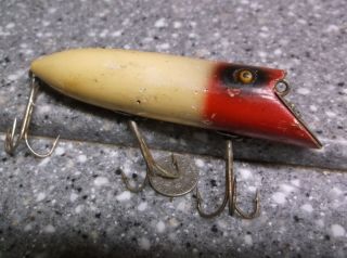 Old Heddon Head - On Basser Fishing Lure L - Rig Glass Eyes