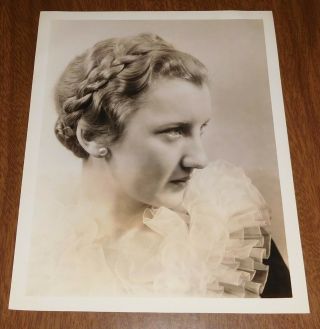 Vintage 10 X 8 Photo Actress Radio Personality Alice Frost - Nbc