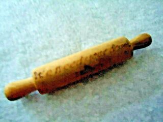 Vintage Mini Wooden Rolling Pin 5  Marked Cleveland,  Ohio
