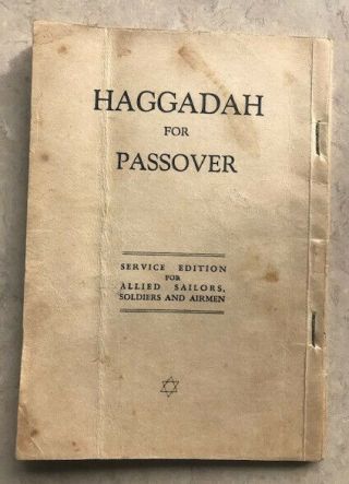 Rare Vintage 1943 Wwii Military Australian Passover Haggadah