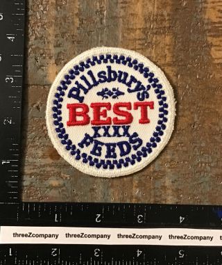 Vintage Pillsbury’s Best Feeds Dairy Farming Company Uniform Logo Patch