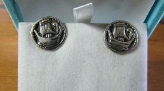 Rare Scottish Celtic Quality Vintage Sterling Silver Earrings 3,  5gr