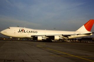 35mm Colour Slide Of Japan Airlines Cargo Boeing 747 - 212b/sf Ja8193
