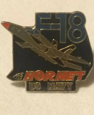 Vintage F - 18 Hornet Fighter Jet Us Navy Air Pilot Crew Lapel Pin Hat Tie Tack