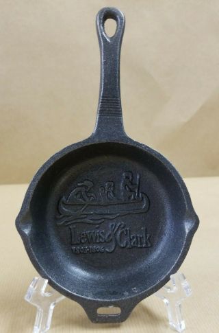 Vtg Camp Chef Lewis & Clark Commemorative Mini 4 " Cast Iron Skillet