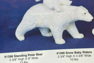Vintage Alberta Ceramic Mold 1398 Standing Polar Bear