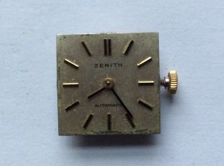 Vintage Zenith Watch Movement Cal 1723 Automatic Dial And Hands Signed Crown Gwo