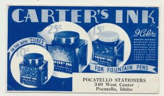 Vintage Advertising Card Carter 