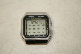 Vintage Casio Tc - 600 Touch Sensor Calculator Watch Japan -