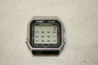 Vintage CASIO TC - 600 Touch Sensor Calculator Watch Japan - 3