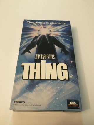 The Thing Vhs Cassette Tape Vintage Horror The Thing Vhs