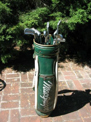 Macgregor Dxr1 Irons,  2 Through Wedge Firm Shafts And Vintage Macgregor Golf Bag
