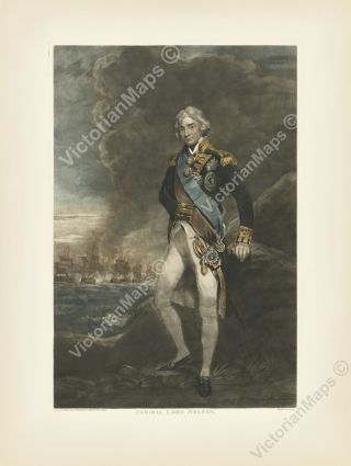 Antique Print Admiral Horatio Lord Nelson Portrait By C.  Turner 1806 Art Poster