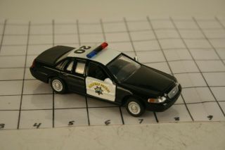 O Scale Motor Max 1:43 Scale Black/white 1999 Ford Crown Victoria Police Car