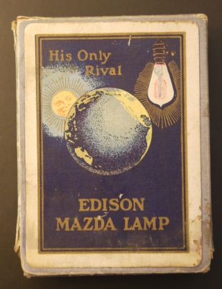 Vintage General Electric Ge Thomas Edison Mazda Lamp Playing Cards