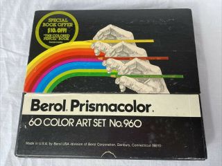 Vintage Berol Prismacolor 56 Color Art Set No.  960 Colored Pencils With Stand