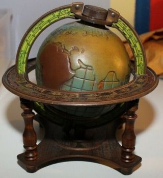 Vintage Jim Beam 100 World Globe With Stand Bottle