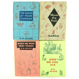 Vintage Set Of 4 A.  A.  Milne Hardback Books - Winnie The Pooh Dutton & Co,  1950