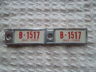 Matching 1965 Ohio Dav License Plate Key Return Tags