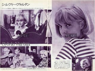 Sylvie Vartan 1965 Vintage Japan Picture Clippings 2 - Sheets Ff/w