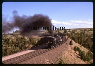 N325 Orig.  Slide Union Pacific X3985 Steam Special In Wy On 6 - 94
