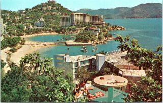 Acapulco Mexico 1960s Pan Am Airline Advertising Postcard By