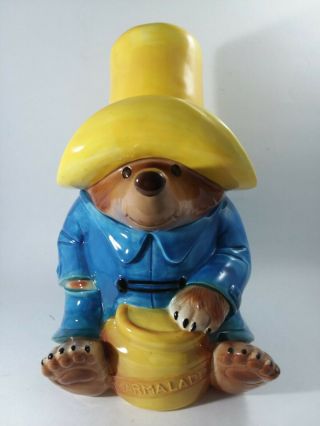 Vintage Paddington Bear Cookie Jar Eden Toys 10 1/2 " Ceramic