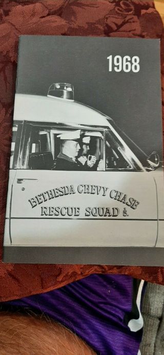 Vintage 1968 Bethesda,  Chevy Chase Rescue Squad Directory