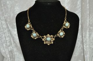 Vintage Costume Jewelley Necklace Signed By Jewelcraft
