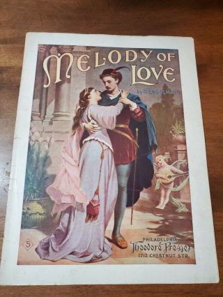 Melody Of Love Vintage Sheet Music Early 1900s