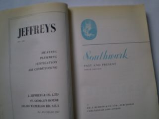 Vintage 1963 SOUTHWARK Past and Present Guide Book with fold - out map 2