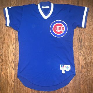 1992 Chicago Cubs Vintage Russell Athletic Game Worn Jersey Size 44 Large Issued