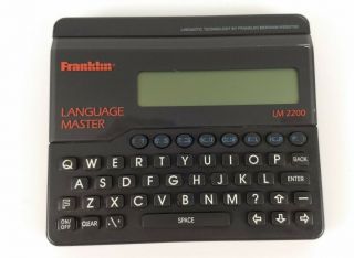 Vtg Franklin Lm2200 Language Master Dictionary Thesaurus Cleaned Fr/shp