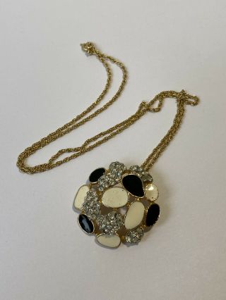 Vintage Jewellery Attwood & Sawyer (A&S) Enamel Pendant Necklace 3