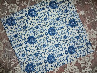Vintage Ralph Lauren Porcelain Blue White Rosettes (1) Standard Pillowcase 18x32