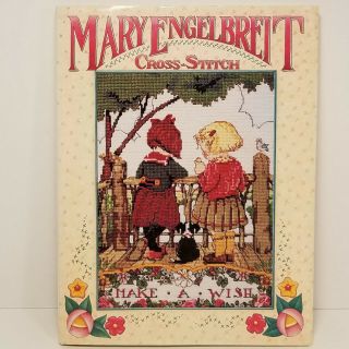 Vintage 1996 Mary Engelbreit Cross - Stitch Book (hardcover,  1996) Make - A - Wish