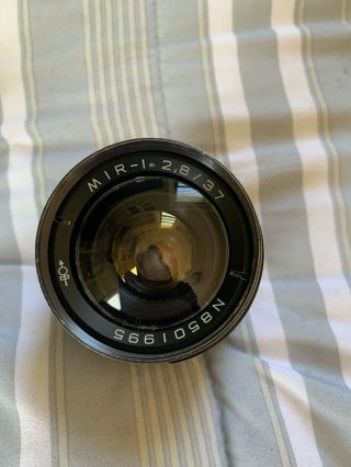 Vintage Mir - 1 37mm F2.  8 M42 Lens Wide - Angle Portrait Flektogon Ussr Read