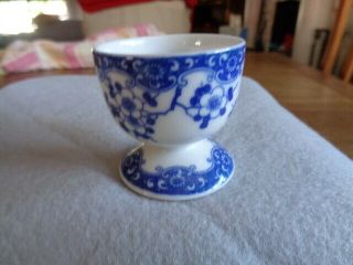 Vintage Blue & White Porcelain Egg Cup