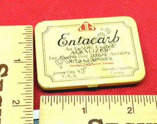 Vintage Medicine Tin - R & C Entacarb Pyhsicans Sample Alkalized With Directions.