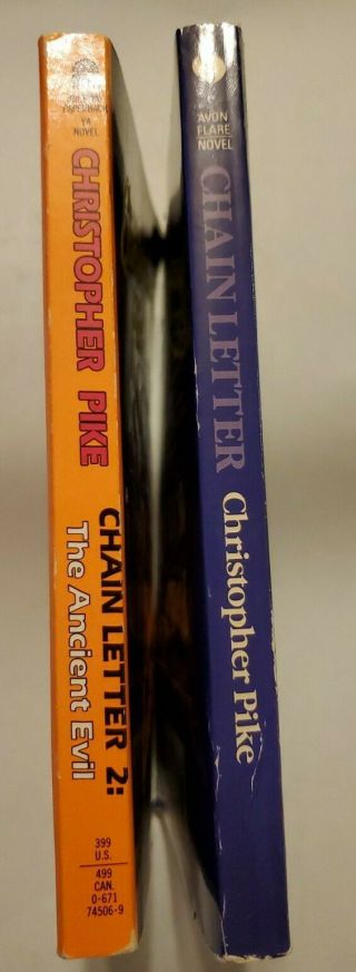 Chain Letter 1 & 2 by Christopher Pike - VINTAGE HORROR Books 2