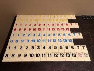 Vintage 1990 Pressman Rummikub Replacement Tiles - Complete Set Of 106 & Jokers