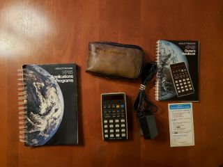 Vintage Hp 25 Calculator With Case And Handbooks