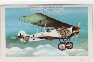Fokker D - Vii German Wwi Fighter Biplane Vintage Trade Ad Card