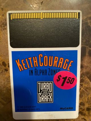 Vintage Turbo Grafx 16 Keith Courage Video Game Card