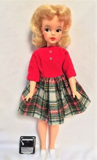 Vintage 1960s Ideal Tammy Blonde Doll W/2 Outfits School Daze Shoes,  Pretty