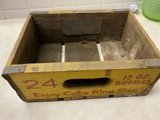 Vintage Wooden Cut Down Coca Cola Crate - 9 " X 12 "