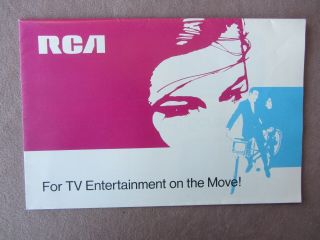 Vintage 1973 Rca Tv Entertainment Portables Sportabout,  Sales Brochure Models